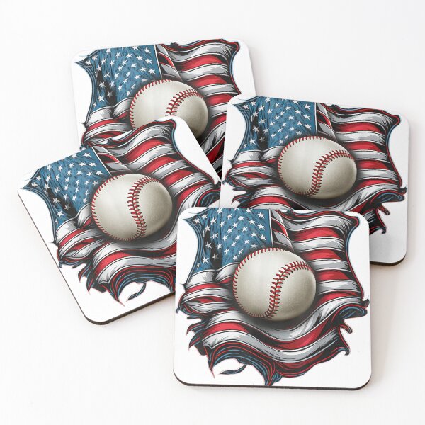 Item preview, baseball usa flag american flag vintage  designed and sold by VISIONSTURME.