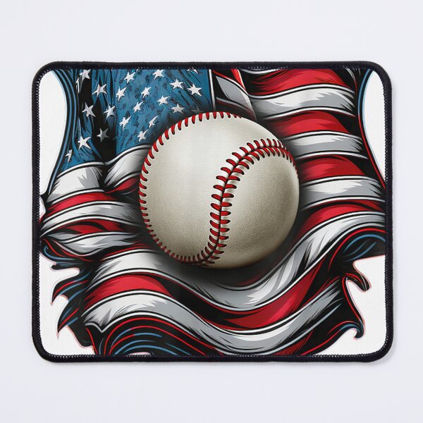 Item preview, baseball usa flag american flag vintage designed and sold by VISIONSTURME.