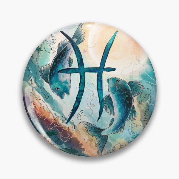 Item preview, Pisces Astrology. Moon in Pisces, Zodiac sign, Pisces symbol designed and sold by ZodiacWonders.