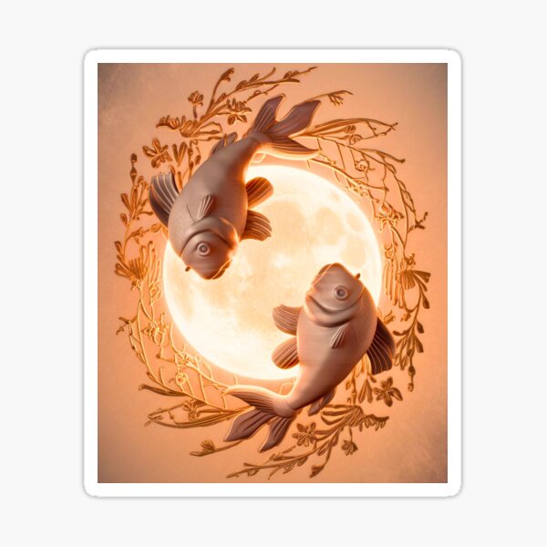 Item preview, Pisces Astrology. Moon in Pisces, Zodiac sign, Pisces symbol designed and sold by ZodiacWonders.