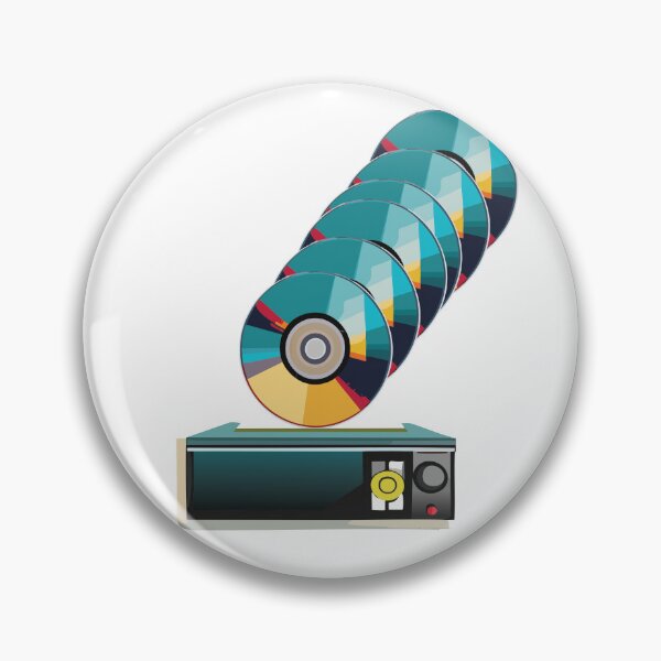Item preview, CD's flying out of player designed and sold by 79Graphics.