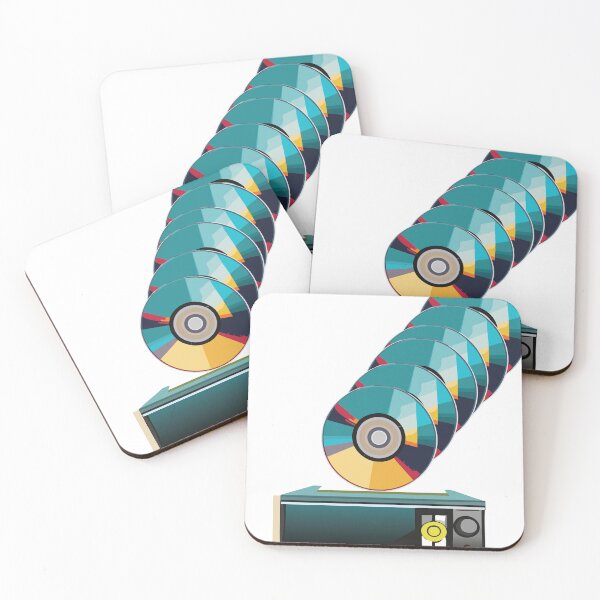 Item preview, CD's flying out of player designed and sold by 79Graphics.