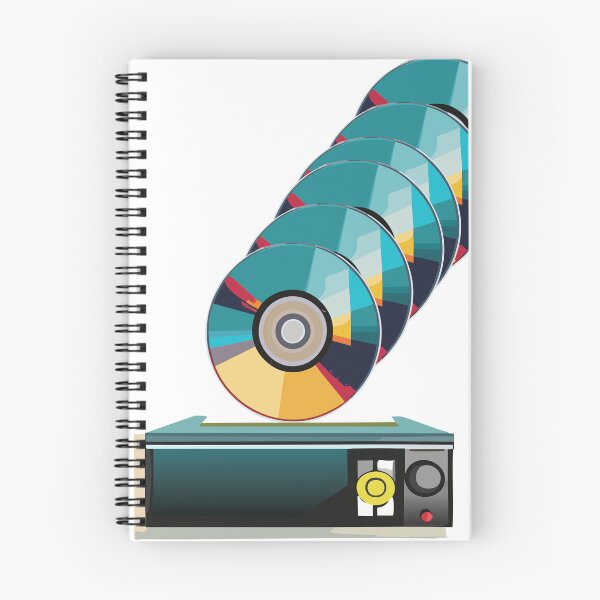 Item preview, CD's flying out of player designed and sold by 79Graphics.