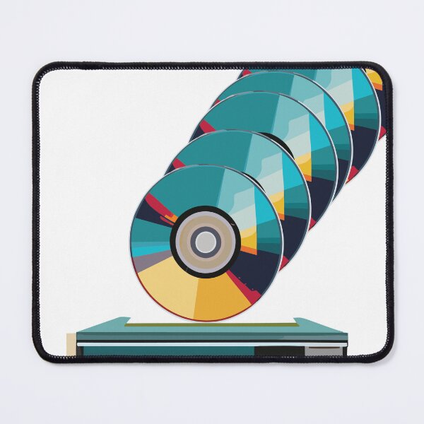 Item preview, CD's flying out of player designed and sold by 79Graphics.