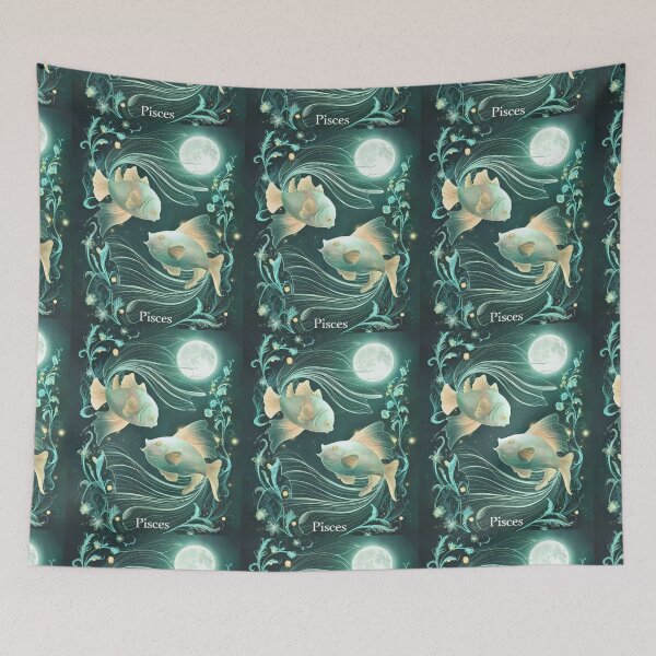Item preview, Pisces Astrology. Moon in Pisces, Zodiac sign, Pisces symbol designed and sold by ZodiacWonders.