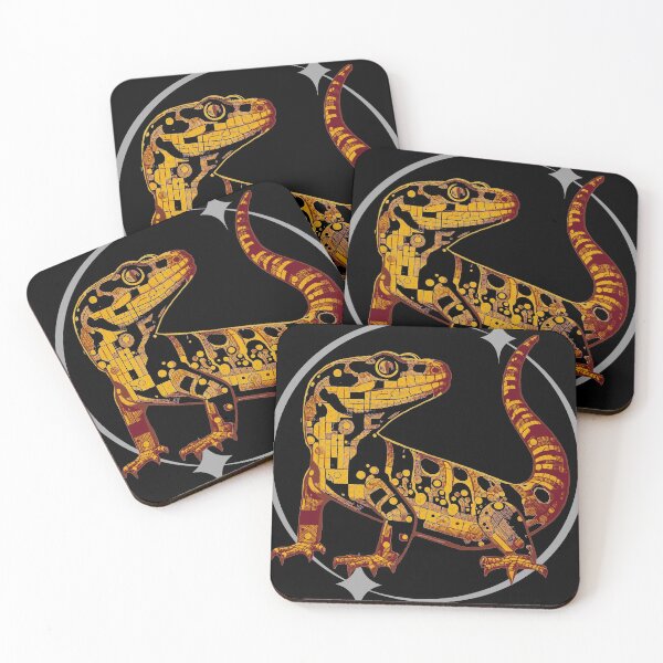 Item preview, Leopard Gecko - Orange and Yellow Retro Geometric Design designed and sold by HausKatz.