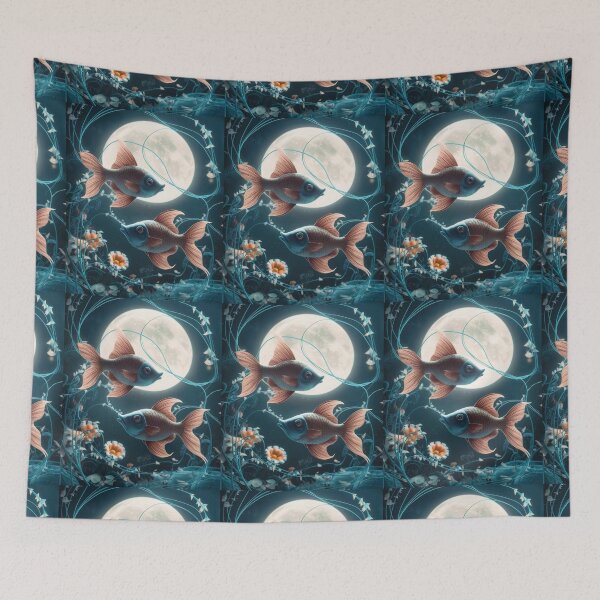 Item preview, Pisces Astrology. Moon in Pisces, Zodiac sign, Pisces symbol designed and sold by ZodiacWonders.