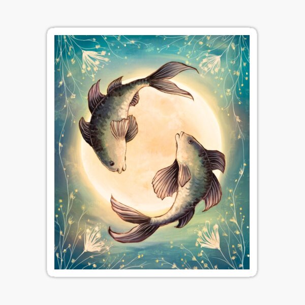 Item preview, Pisces Astrology. Moon in Pisces, Zodiac sign, Pisces symbol designed and sold by ZodiacWonders.