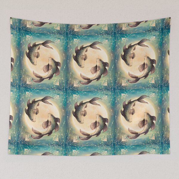 Item preview, Pisces Astrology. Moon in Pisces, Zodiac sign, Pisces symbol designed and sold by ZodiacWonders.