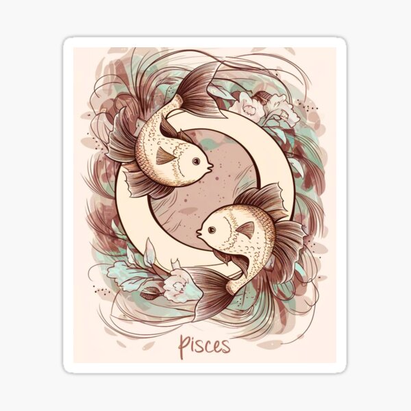 Item preview, Pisces Astrology. Moon in Pisces, Zodiac sign, Pisces symbol designed and sold by ZodiacWonders.