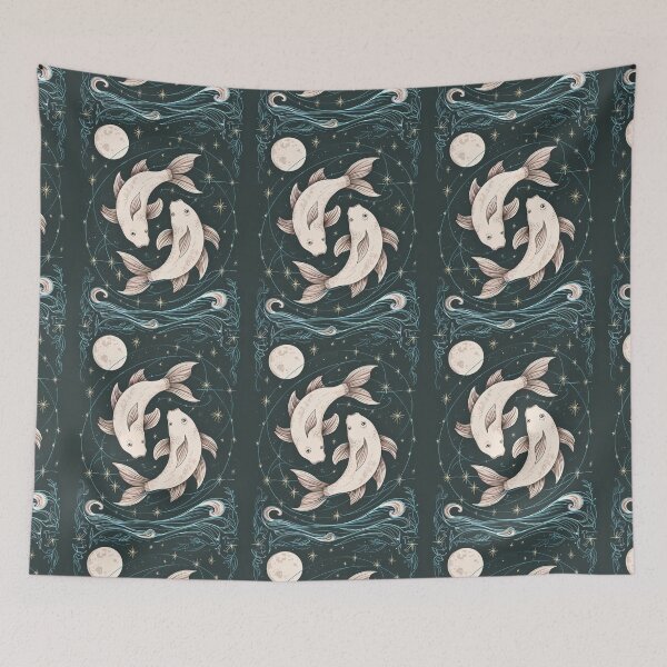 Item preview, Pisces Astrology. Moon in Pisces, Zodiac sign, Pisces symbol designed and sold by ZodiacWonders.