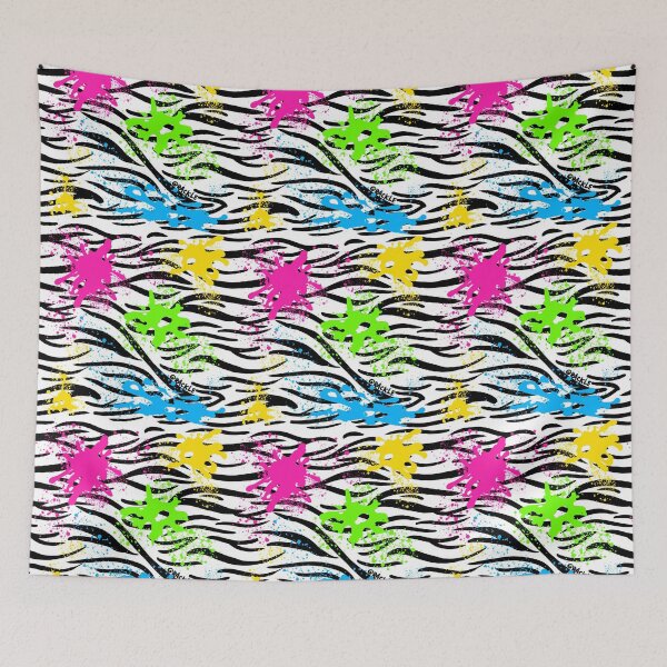 Item preview, Rainbow Paint Splatter Zebra Print designed and sold by JanGrackle.
