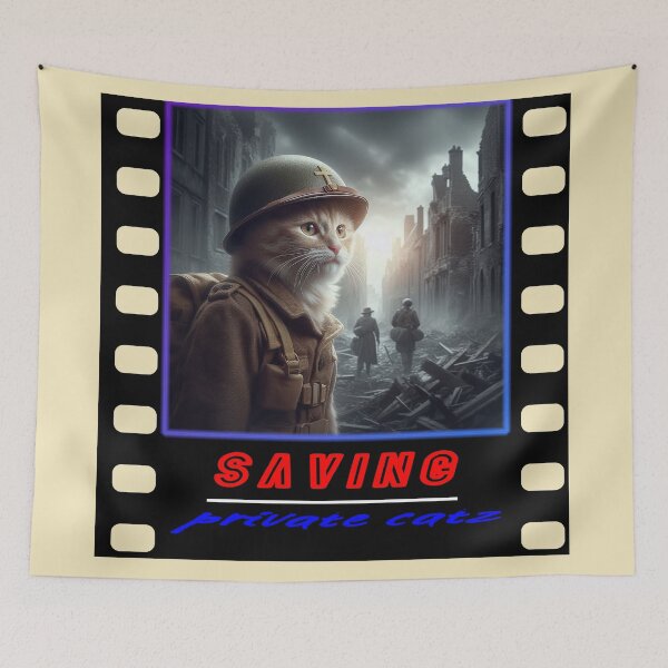 Item preview, SAVING PRIVATE CATZ designed and sold by Foxlindesigns.