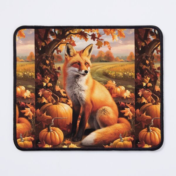 Item preview, Fox Portrait. Autumn fox, fall season, vintage fox, fox painting, Johannes Vermeer style designed and sold by FoxVibes.