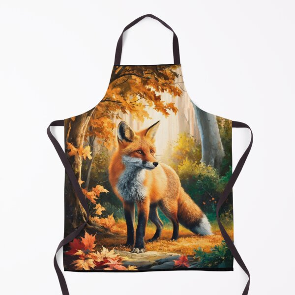 Item preview, Fox Portrait. Autumn fox, fall season, vintage fox, fox painting, Johannes Vermeer style designed and sold by FoxVibes.