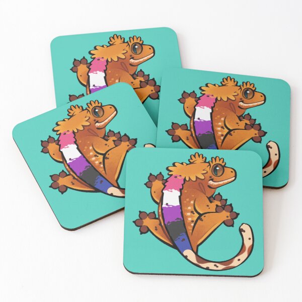 Item preview, Crested Gecko Pride: Genderfluid designed and sold by catdoq.