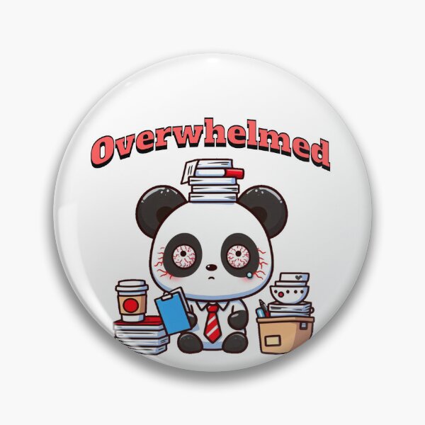 Item preview, Overwhelmed Panda designed and sold by LemuellTrends.