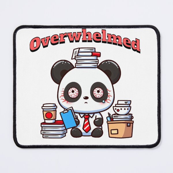 Item preview, Overwhelmed Panda designed and sold by LemuellTrends.