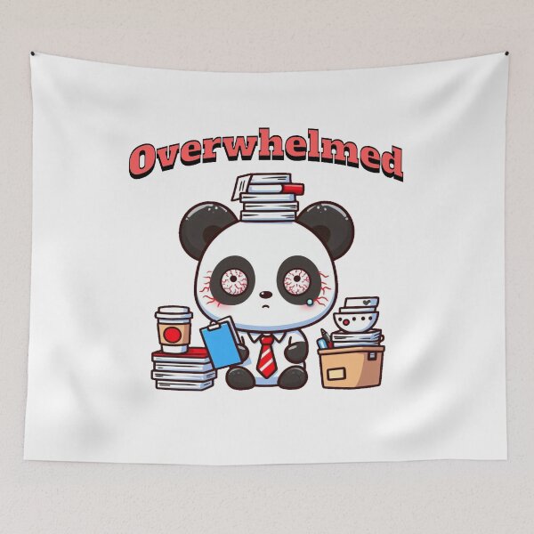 Item preview, Overwhelmed Panda designed and sold by LemuellTrends.