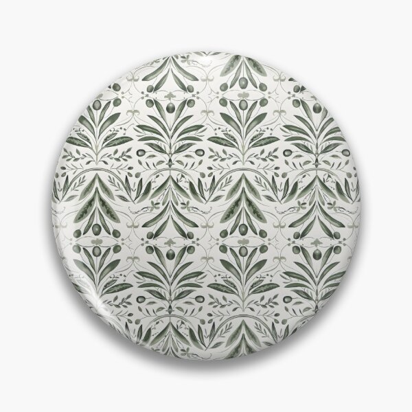 Item preview, Elegant Sicilian Tile Pattern with Green Botanical Design designed and sold by VoyteksDesigns.