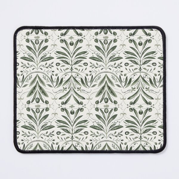Item preview, Elegant Sicilian Tile Pattern with Green Botanical Design designed and sold by VoyteksDesigns.
