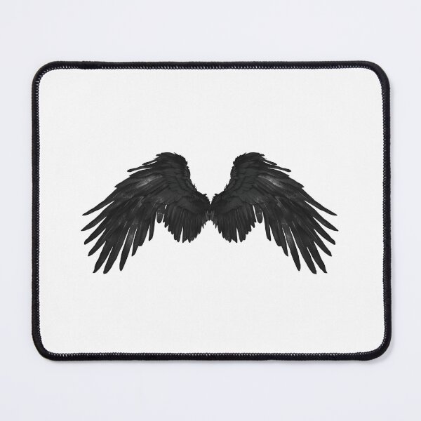 Item preview, Realistic Style Black Angel Wings Stickers, Logo, Illustration, Wall arts, Art Prints and More designed and sold by Kevin Lou.