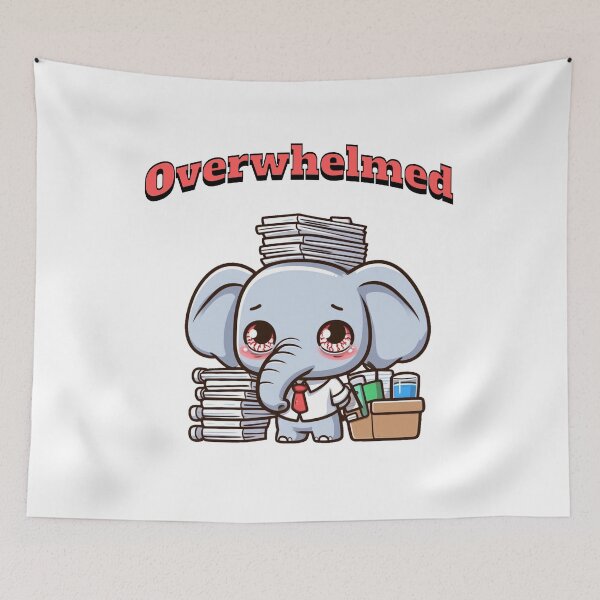 Item preview, Overwhelmed Elephant designed and sold by LemuellTrends.