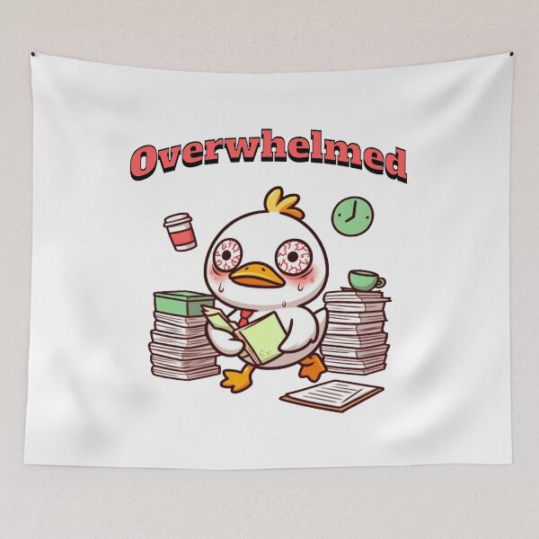 Item preview, Overwhelmed Duck designed and sold by LemuellTrends.