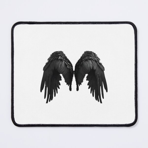 Item preview, Realistic Style Black Angel Wings Stickers, Logo, Illustration, Wall arts, Art Prints and More designed and sold by Kevin Lou.