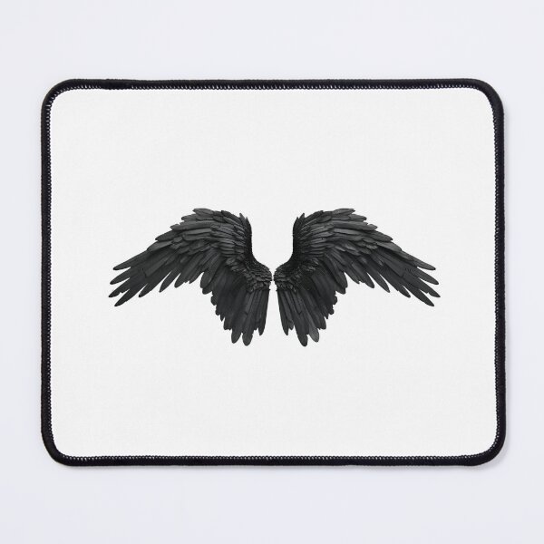 Item preview, Realistic Style Black Angel Wings Stickers, Logo, Illustration, Wall arts, Art Prints and More designed and sold by Kevin Lou.