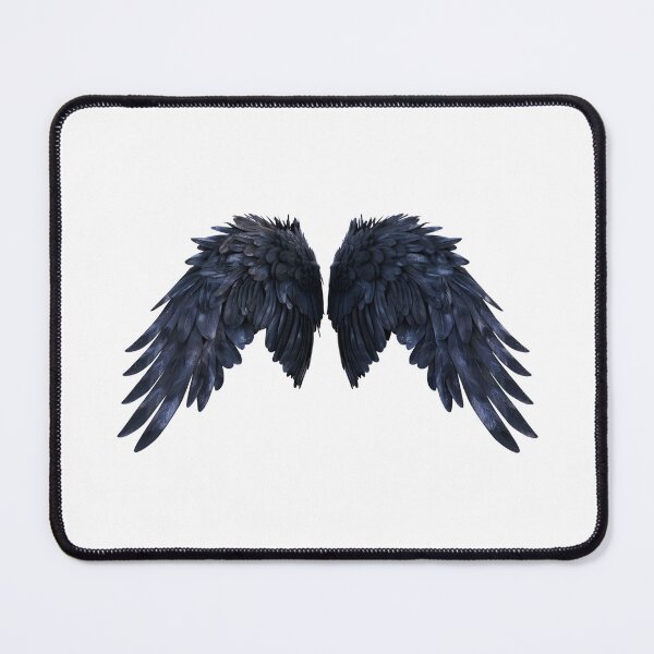 Item preview, Realistic Style Black Angel Wings Stickers, Logo, Illustration, Wall arts, Art Prints and More designed and sold by Kevin Lou.