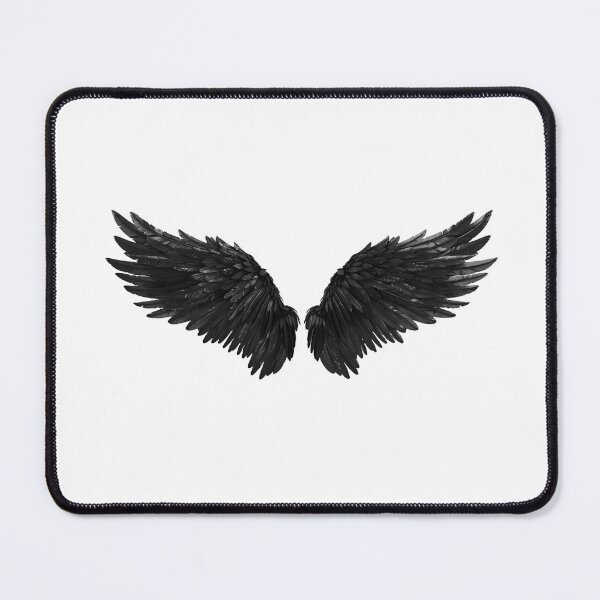 Item preview, Realistic Style Black Angel Wings Stickers, Logo, Illustration, Wall arts, Art Prints and More designed and sold by Kevin Lou.