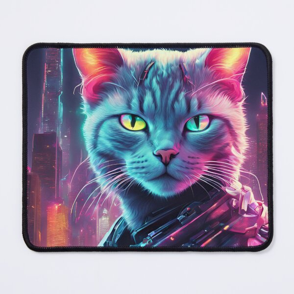 Item preview, Cyberpunk Neon Cat designed and sold by Gargantua99.