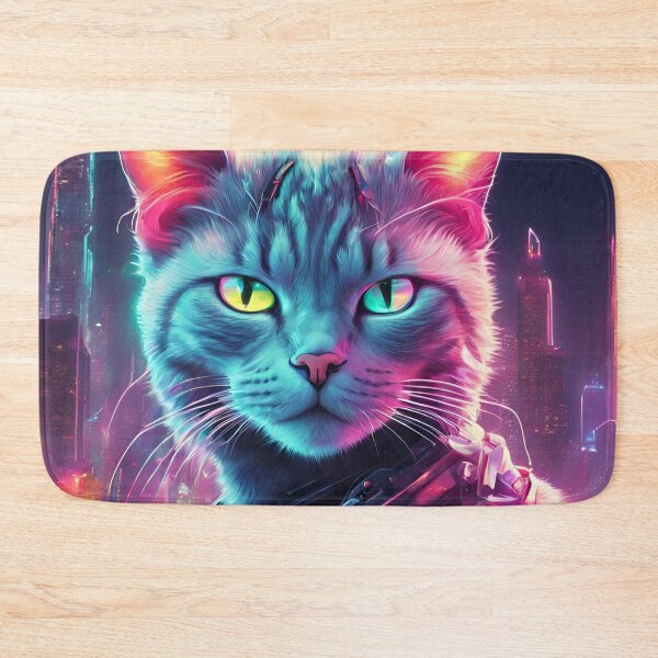 Item preview, Cyberpunk Neon Cat designed and sold by Gargantua99.