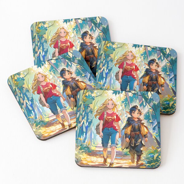Item preview, Celina and Sibelis Bound for the Enchanted Forest Realm - Watercolor designed and sold by Second Draft Visuals.