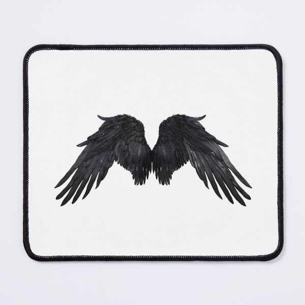 Item preview, Realistic Style Black Angel Wings Stickers, Logo, Illustration, Wall arts, Art Prints and More designed and sold by Kevin Lou.