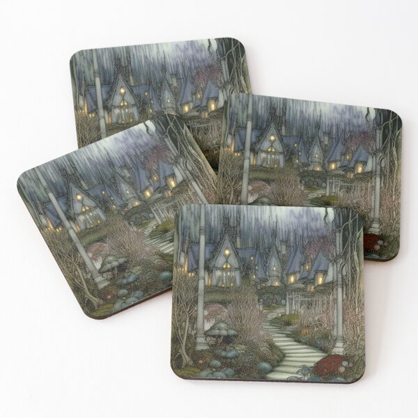 Item preview, Classic Fantasy Village Art designed and sold by TheDarkWardrobe.
