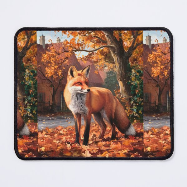 Item preview, Fox Portrait. Autumn fox, fall season, vintage fox, fox painting, Johannes Vermeer style designed and sold by FoxVibes.