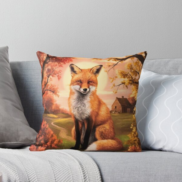 Item preview, Fox Portrait. Autumn fox, fall season, vintage fox, fox painting, Johannes Vermeer style designed and sold by FoxVibes.