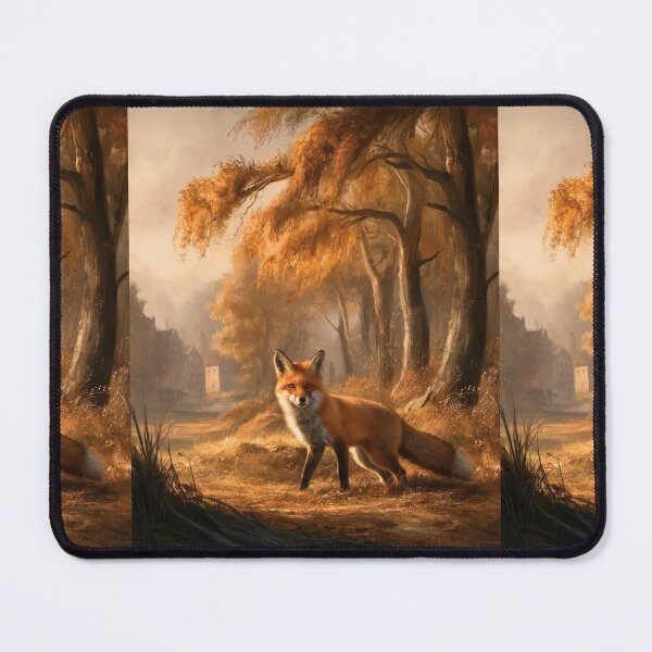 Item preview, Fox Portrait. Autumn fox, fall season, vintage fox, fox painting, Johannes Vermeer style designed and sold by FoxVibes.
