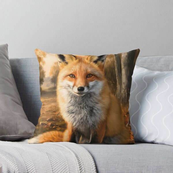 Item preview, Fox Portrait. Autumn fox, fall season, vintage fox, fox painting, Johannes Vermeer style designed and sold by FoxVibes.