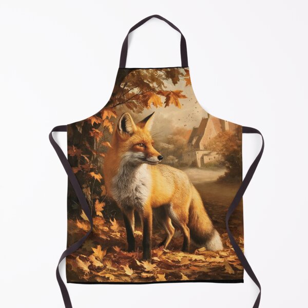 Item preview, Fox Portrait. Autumn fox, fall season, vintage fox, fox painting, Johannes Vermeer style designed and sold by FoxVibes.