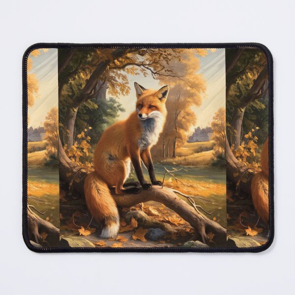 Item preview, Fox Portrait. Autumn fox, fall season, vintage fox, fox painting, Johannes Vermeer style designed and sold by FoxVibes.