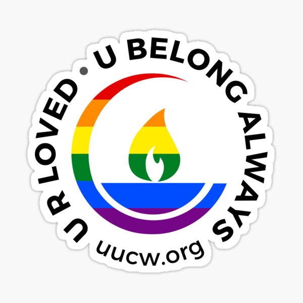 U R LOVED black lettering Sticker