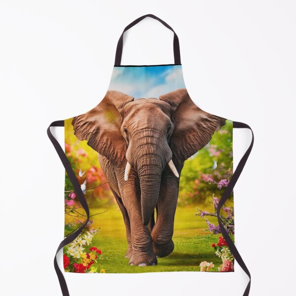 Item preview, Elephant Portrait. Elephant photo, vibrant elephant, vintage elephant, spring season designed and sold by ElephantVibes.