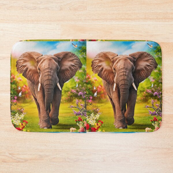 Item preview, Elephant Portrait. Elephant photo, vibrant elephant, vintage elephant, spring season designed and sold by ElephantVibes.