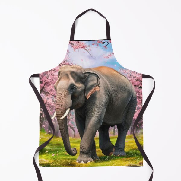 Item preview, Elephant Portrait. Elephant painting, vibrant elephant, vintage elephant, spring season designed and sold by ElephantVibes.