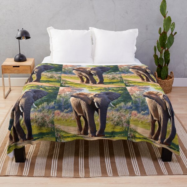 Item preview, Elephant Portrait. Elephant photo, vibrant elephant, vintage elephant, spring season designed and sold by ElephantVibes.
