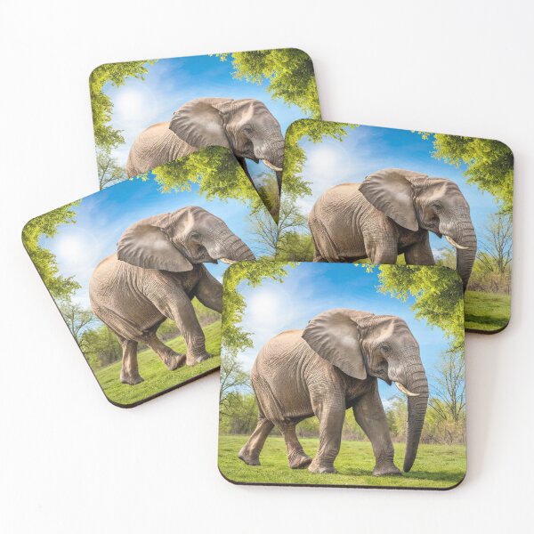 Item preview, Elephant Portrait. Elephant photo, vibrant elephant, vintage elephant, spring season designed and sold by ElephantVibes.