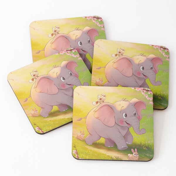 Item preview, Elephant Portrait. Kawaii elephant, vibrant elephant, spring season designed and sold by ElephantVibes.